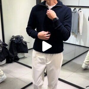 ZARA MEN Quarter-Zip sweaters SIZE L 3332/307/401